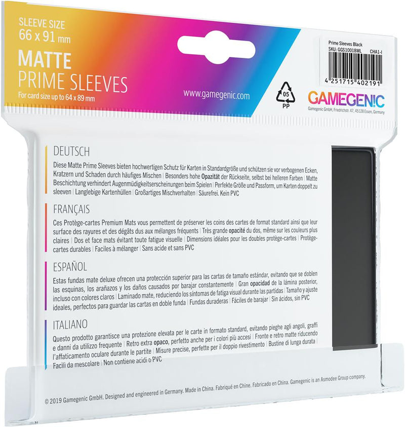 TCG: Gamegenic Prime Sleeves - Black (100 ct.)