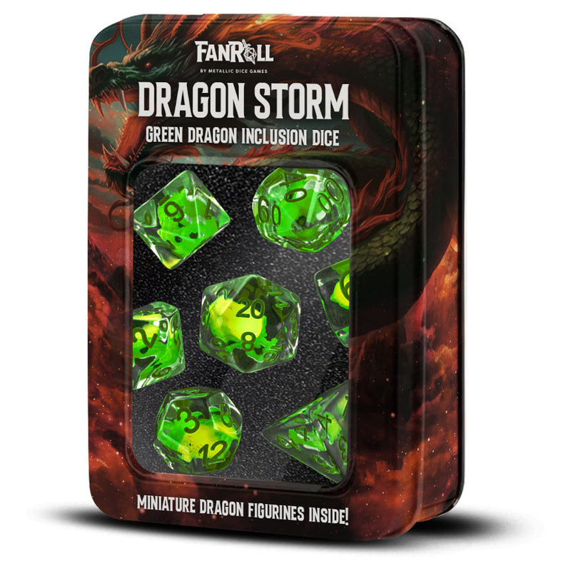 Dice: Dragon Storm - Green Dragon Inclusion 7 Set