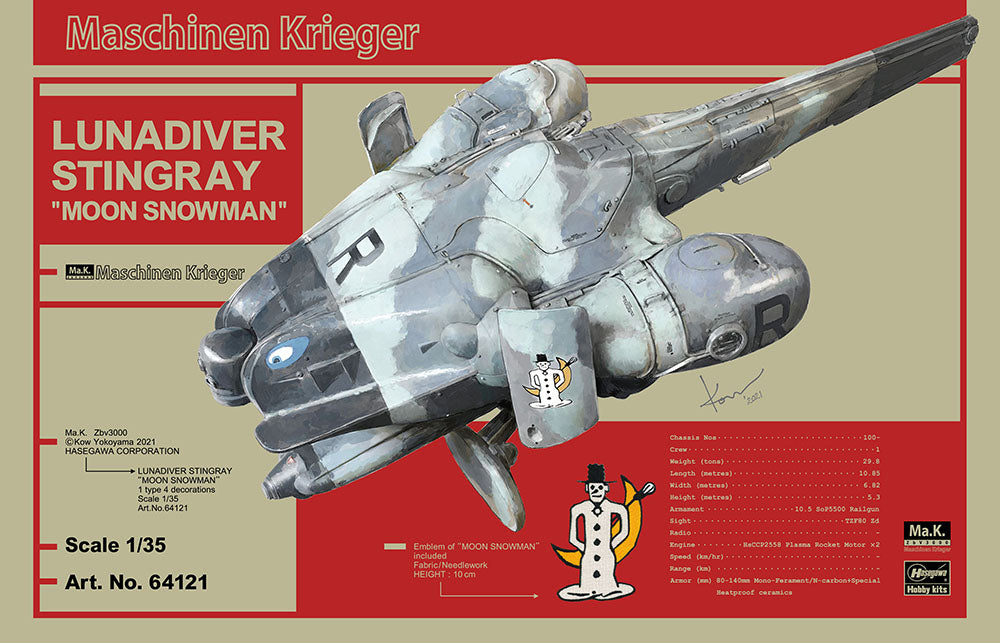 Mecha: Maschinen Krieger Lunadiver Stingray 'Moon Snowman' 1/35