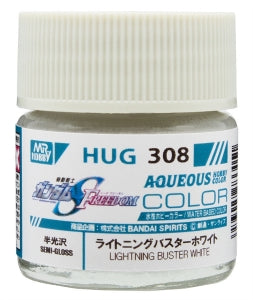 Supplies: GSI Gundam Color HUG308 Lightning Buster White 10ml.