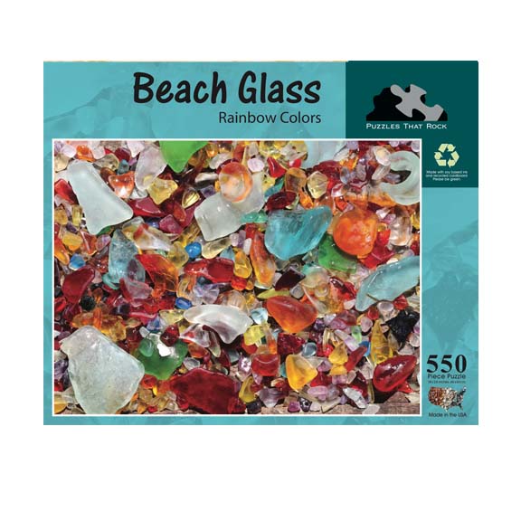 Puzzle: Beach Glass Rainbow Colors (550 pcs.)