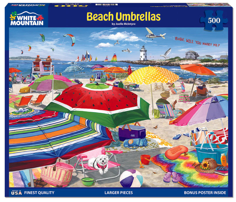 Puzzle: White Mountain - Beach Umbrella (500 pc.)