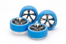 Mini 4WD: Jr. LP Small Diameter Tire/Wheel (Blue)
