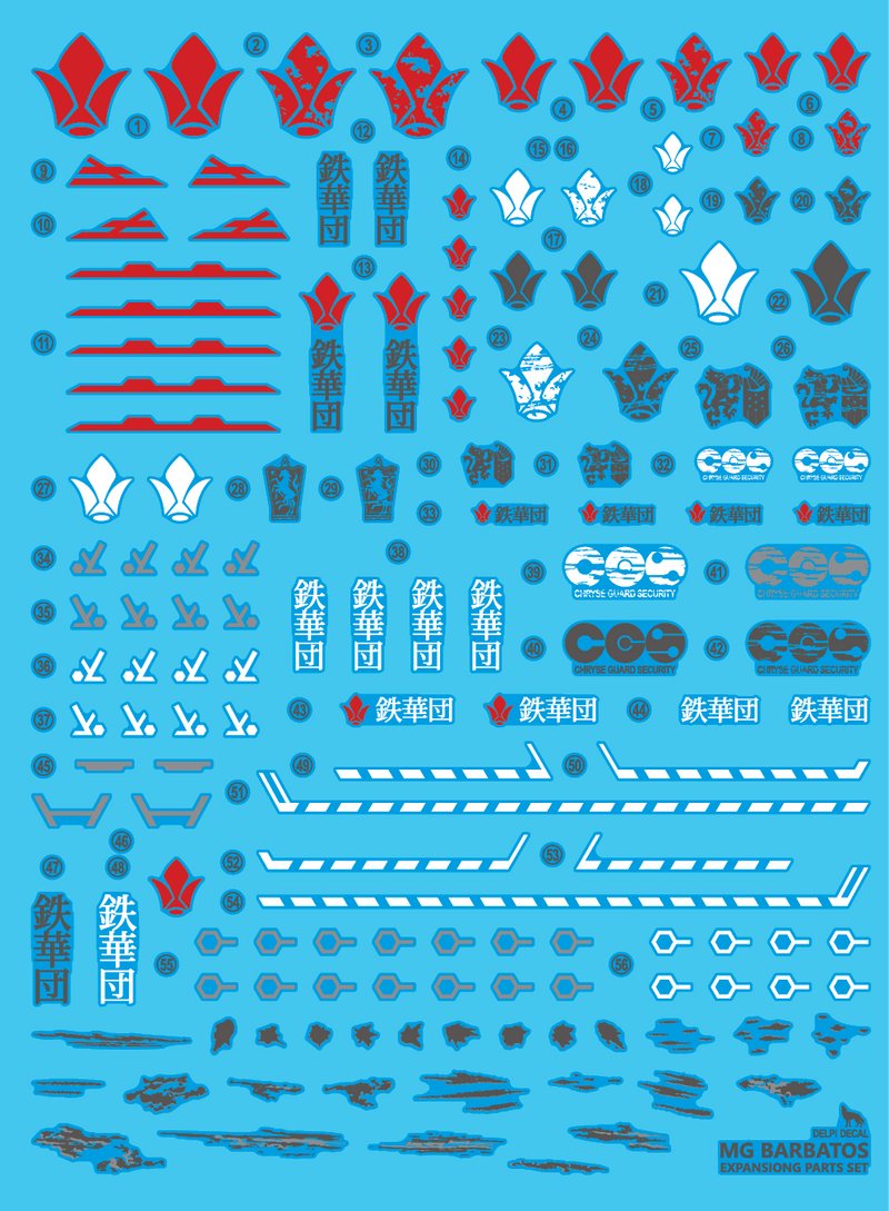 Delpi: MG Barbatos 1/100 Waterslides