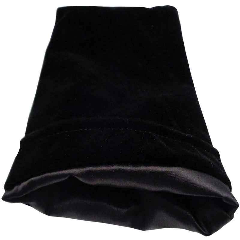 Dice: Large Black Velvet Dice Bag w/Satin Lining