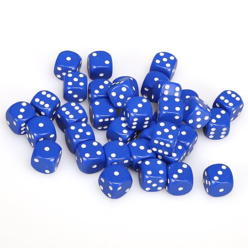 Dice: Opaque 12mm D6 Blue/White (36 ct.)