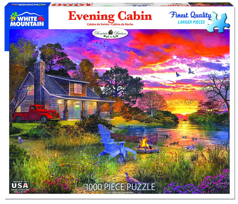 Puzzle: White Mountain - Evening Cabin (1000 pc.)