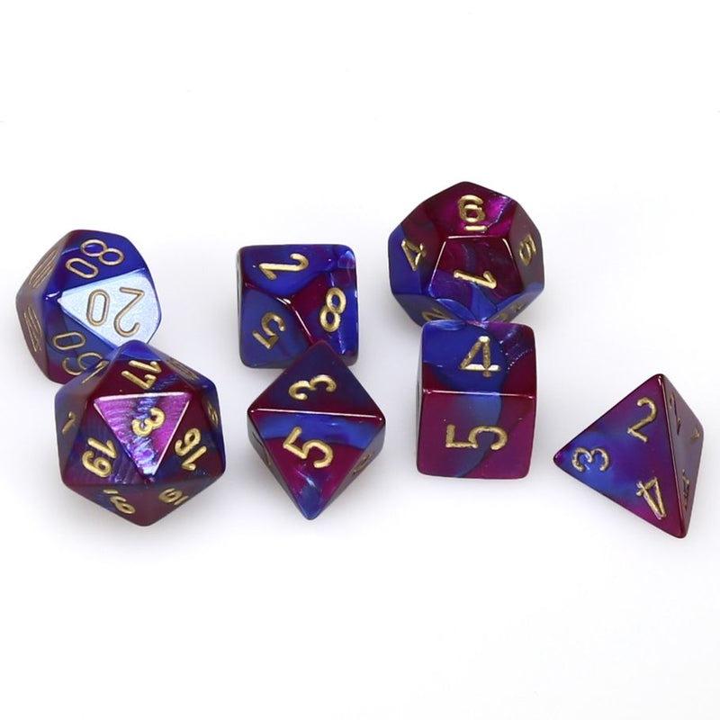 Dice: Chessex -Gemini Blue and Purple with Gold