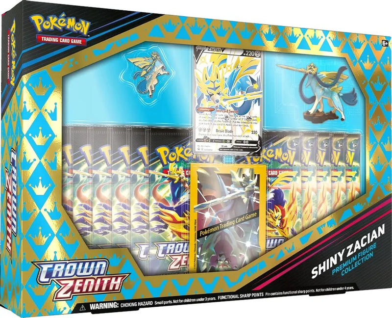 TCG: Pokemon  - Pokemon Crown Zenith Premium Figure Collection Shiny Zacian Shiny Zamazenta