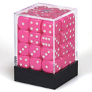 Dice: Opaque 12mm D6 Pink/White