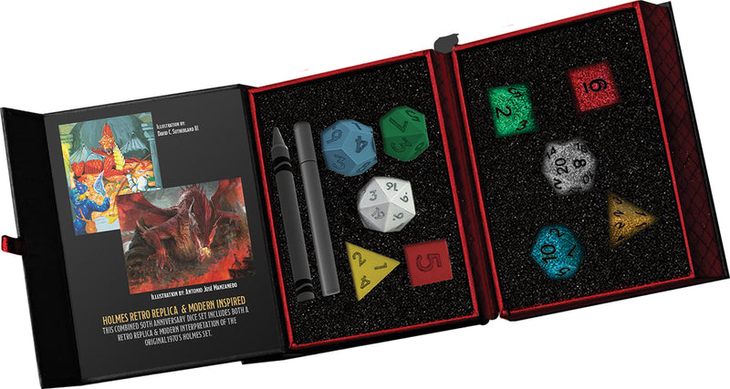 D&D 50th Anniversary Dice: Retro Replica and Modern Inspired Set