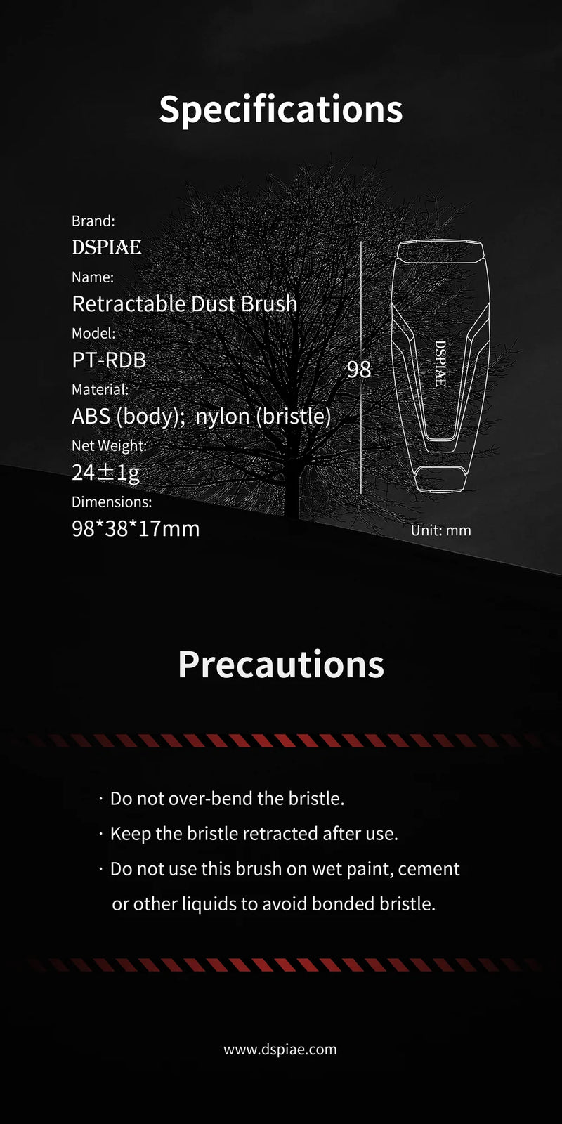 Dspiae: Retractable Dust Brush Double Head