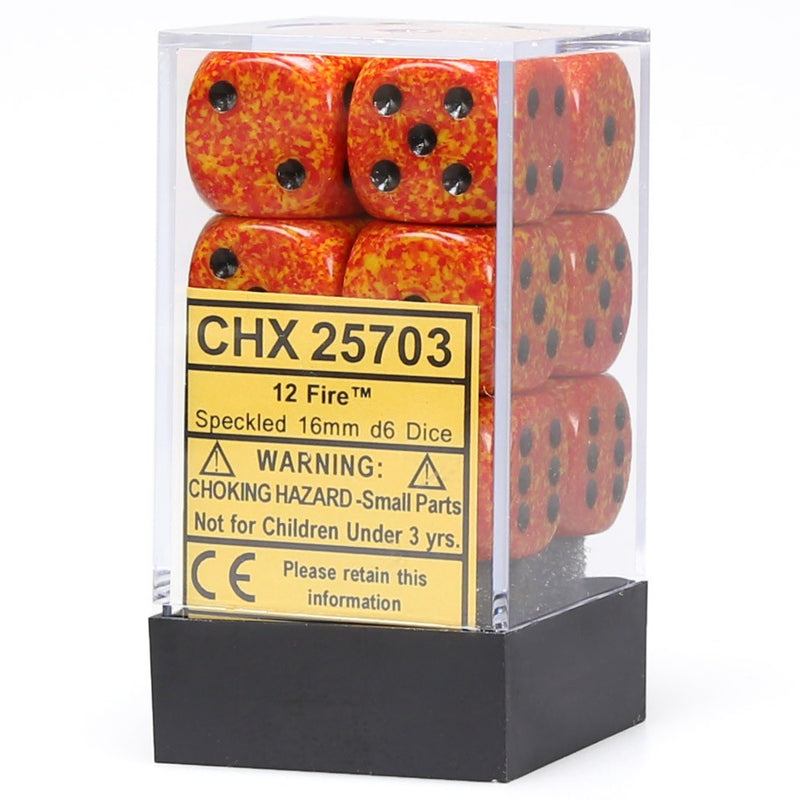 Dice: Speckled 16mm D6 Fire (12ct.)