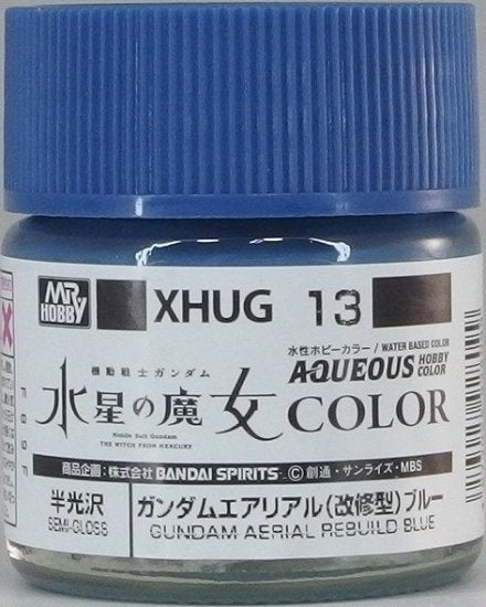Supplies: Mr. Color Aqueous XHUG13 Gundam Aerial Rebuild Blue 10ml