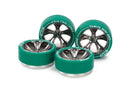 Mini 4WD: Jr. LP Small Diameter Tire/Wheel (Green)