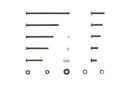 Mini 4WD: Jr. 95233 Black Plated Screw Set