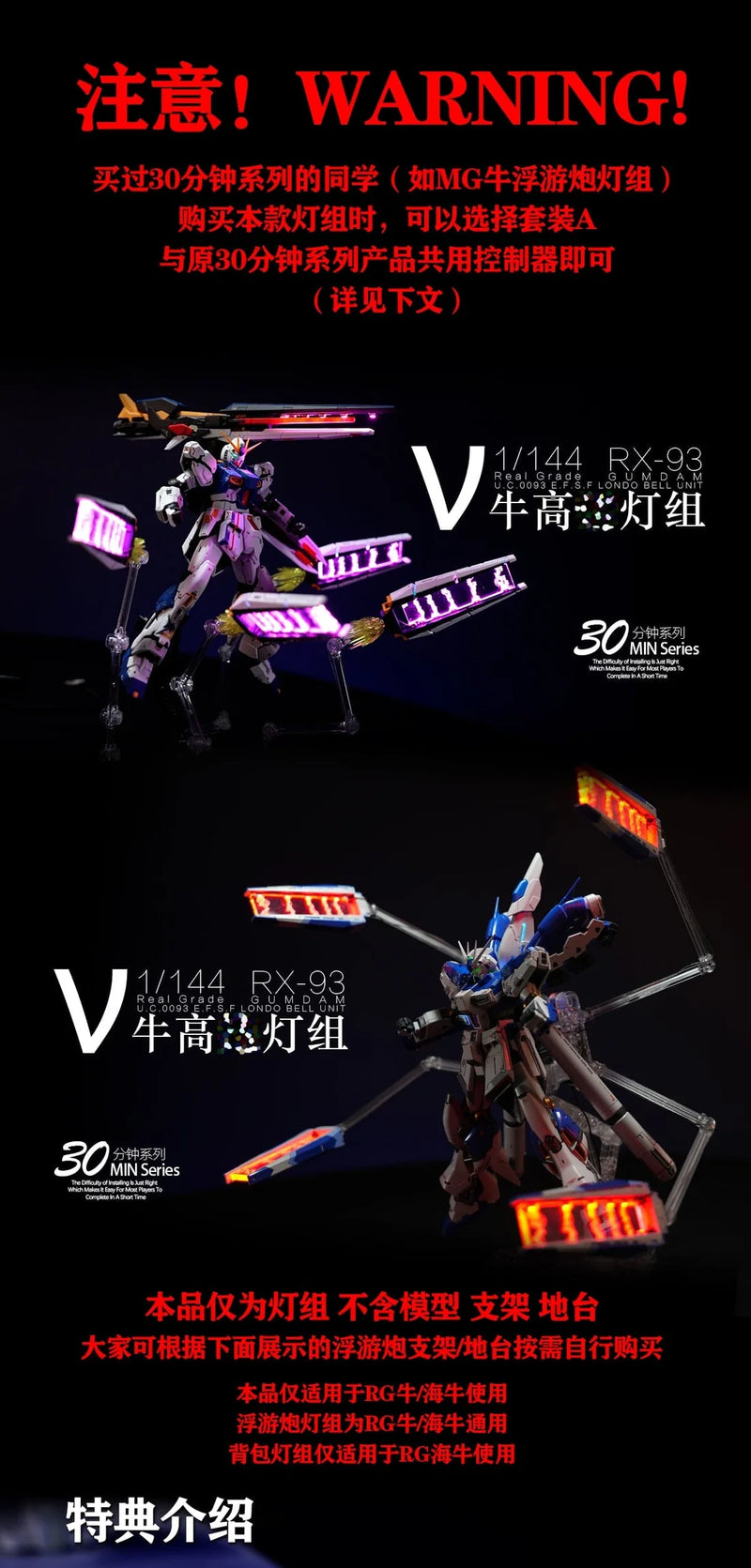 Accessories: Kosmos - LED Set for RG Nu Gundam