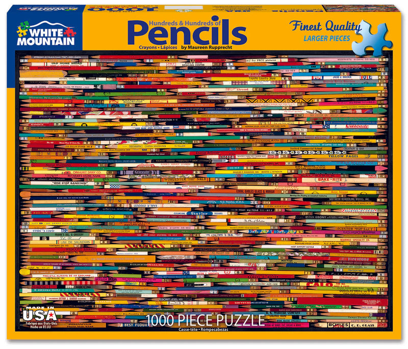 Puzzle: White Mountain - Pencil Collage (1000 pc.)