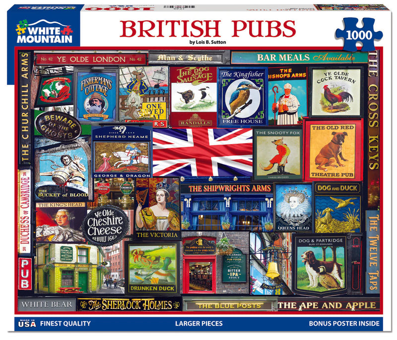 Puzzle: White Mountain - British Pubs (1000 pc.)