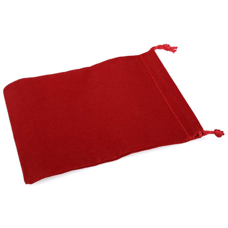 Dice: Large Suede Cloth Dice Bag (Red)