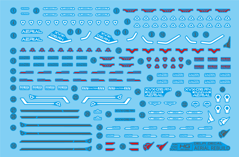 Delpi: Gundam Aeria Rebuild 1/144 Waterslides