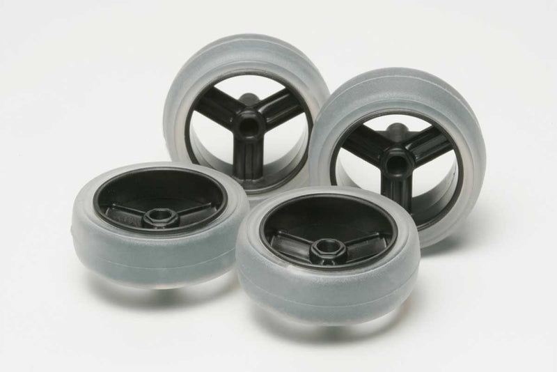 Mini 4WD: Jr. Low Profile Tire 5 Spoke (Black)