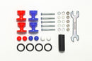 Mini 4WD: 15525 Red/Blue Low Friction Plastic Rollers