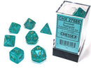 Dice: Borealis Polyhedral Teal/Gold Luminary