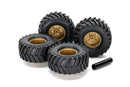 Mini 4WD: Jr. 15552 Lg. Diameter Tire & Wheel Set (EZ Chassis) Wide Tread