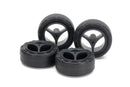 Mini 4WD: Jr. 15543 24Mm Tires/Carbon Wheels