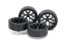 Mini 4WD: Jr. 15542 26Mm Tires/Carbon Wheels