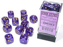 Dice: Borealis 16mm D6 Royal Purple/Gold Luminary Dice Block (12ct.)