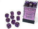 Dice: Borealis 12mm D6 Purple/Gold Luminary Dice Block (36ct.)