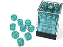 Dice: Borealis 12mm D6 Teal/Gold Luminary Dice Block (36ct.)