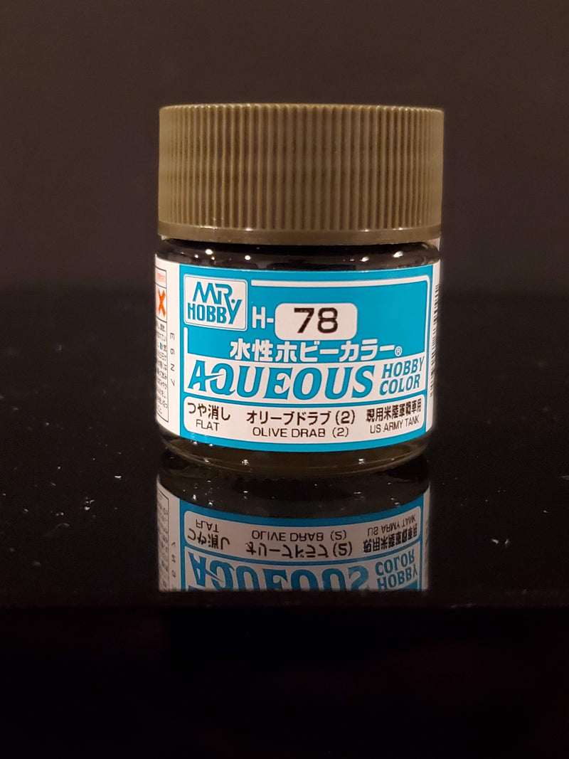 Supplies: Mr. Color Aqueous H78 (Semi-Gloss Olive Drab 2) 10ml