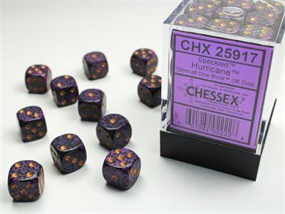 Dice: Speckled 12mm D6 Hurricane (36 ct.)