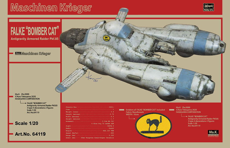 Mecha: Maschinen Krieger Antigravity Armored Raider Pkf.85 FALKE 'BOMBER CAT' 1/20