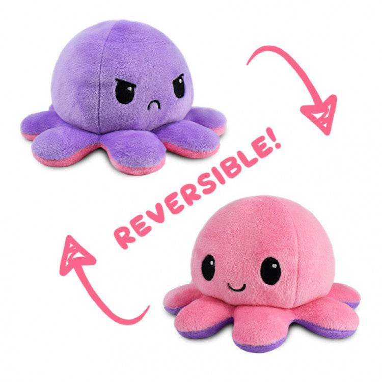 Plush: Reversible Octopus Plush; Pink & Purple