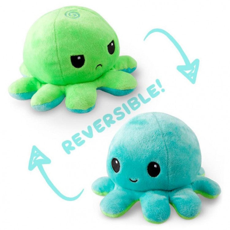 Plush: Reversible Octopus Plush: Green & Aqua